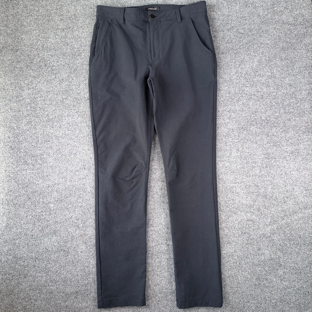 Proof Huckberry Nomad Pants Mens 34x34 Gray Performance Chino Slim Fit